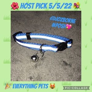 Bemix pets breakaway reflective Blue collar with bell New